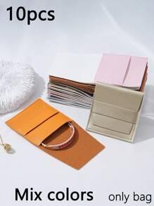 1/10/50pcs Soft PU Leather Jewelry Pouches, Jewelry Gift Bags, Wedding/Birthday/Party/Holiday Gift Packaging Bags For Earrings, Bracelets, Necklaces - C1 - View 17