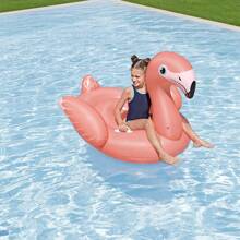 Importadora La Merced Flamingo Ride-On Float Children's Lifeguard 1.38 Mts Long Inflatable Pool Float Aquatic Float - Pink - View 7