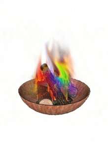 1 包彩色魔法火焰粉，适用于派对、庆典、壁炉、户外篝火、圣诞节和其他场合，可营造绚丽的火焰效果。