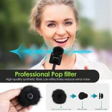 YOUSHARES Microphone Wind Muff Compatible With Rode Wireless Go 2 Mic, Rode Wireless Me Mic And Rode Wireless Pro Mic Cover Foam For Compact Wireless System To Reduce Noise(4PCS) - Furry Cover_4PCS - View 3