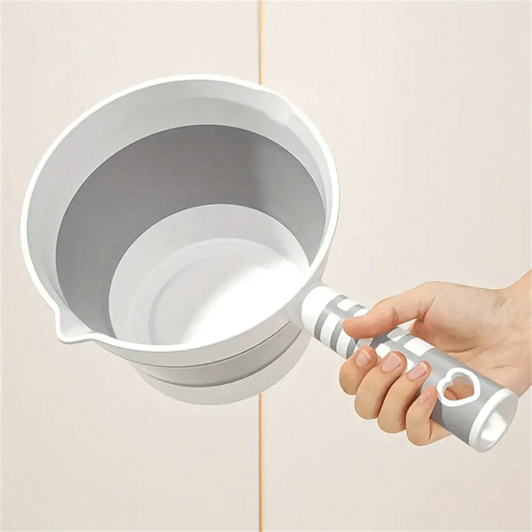 1pc/2pcs Folding Water Scooter BX-002-PP - Large Thick Plastic Kitchen Durable Long Handle Water Scooter For Home Use, Suitable For Bathing And Washing Hair