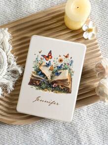 1pc Customized Name Text Design Protective Case Compatible With Kindle Paperwhite 6 2024 (7 Inch) / Kindle 11th (2024) 6 Inch. Personalized Text, Auto Sleep/Wake, Comfortable Leather Material, Magnetic Design, Wireless Charging, Anti-Fall, With Hand Strap, Suitable For Birthday/Holiday Gifts