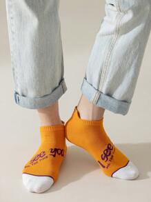 5 Pairs Men's Colorblock Shallow Boat Socks, No Show Socks, Suitable For Casual & Sports Wear, Spring/Summer - Multicolor - View 7