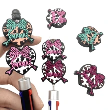 Set de 9 piezas de cuentas de silicona de colores variados para manualidades de bolsos/teléfonos/pulseras/collares/llaveros, serie para el Día de la Madre