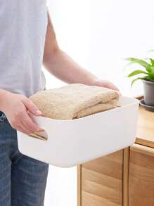 1 pieza Caja de almacenamiento para el escritorio, caja de almacenamiento de plástico para el hogar para ropa, cosméticos y uso en la cocina