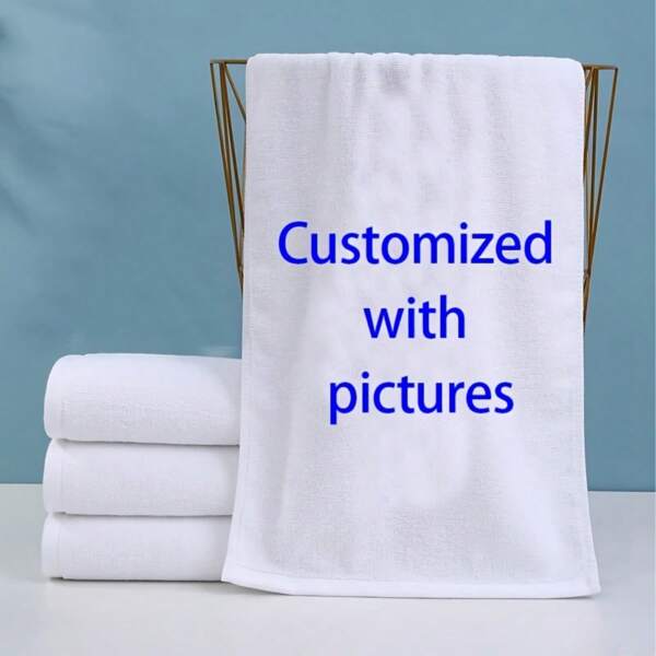 1pc/2pcs 18*26 Inch Personalized Custom Photo Kitchen Towel, Personalized Photo Custom Dish Cloth, Cleaning Rag For Bathroom, Gym, Hotel, Send Photo To Customize Fall Decor, Holiday Home Bathroom Decor Beach Essentials Back To School