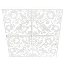 YUNRUX 12-częściowy panel ścienny, wiszący, parawan, składany, do dekoracji pokoju/hotelu - Biały - Zobacz 4