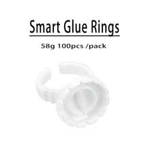 Colorful Purple Pink Blue Red 100PCS Smart Lash Rings Blooming Eyelash Glue Holder Volume Easy Fanning Cup Glue Rings Holder For Lash Extension Supplies