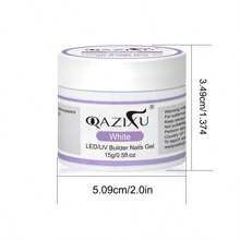 QAZIXU Nude Color 15g Acrylic Uv Extension Nail Gel Pink Extending Varnish Gel Repair Broken Nails Builder Manicure Polish Gel Include :Free 100PCS Nail Forms And Acrylic Nail Brush Pen For Gift Professional Salon Nail Art Kit