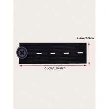 5pcs Waist Belt Extensions, Elastic Adjustable Pants Extender, Maternity Pants Stretch Button - Black - View 6