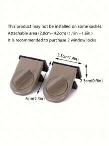 1pc Aluminum Alloy Sliding Door & Window Lock, With Anti-Pinch, Anti-Theft, Anti-Falling Functions And Lock