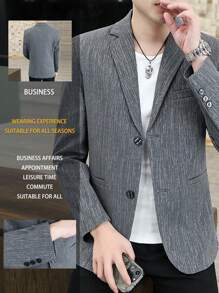 Men's Lightweight Casual Thin Fashion Business Suit Jacket, Spring/Summer