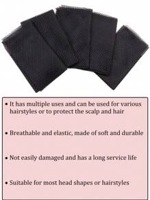 nunify 编织网 17.5 英寸 X 26 英寸 黑色编织网 用于钩编发型 女士钩编帽 女士编织网 用于缝制网状发网 头发编织网 用于接发的编织网