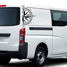 Van Body Side Stickers Car Camper RV Motorhome Caravan Minivan Cargo Graphics Compass Decor Decals Cover Auto Tuning Accessories - one-size - View 1