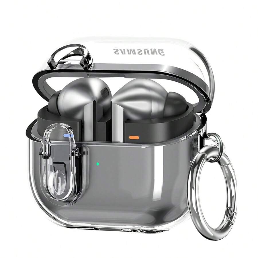 1pc Buds3 Pro Protective Case, Galaxy Buds 3 Transparent Earphone Cover, Anti-Scratch Anti-Drop Portable Unisex Case - Multicolor - View 1