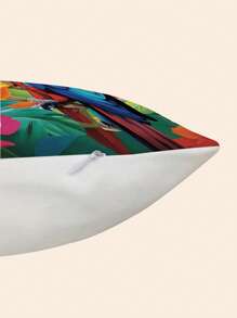 4 pièces Housses de coussin décoratives à motifs de perroquet tropical et floraux. Motifs de fleurs dans des pots et des tasses à thé. Pour la maison, le canapé, le salon, la chambre, le canapé-lit, les chaises (sans insert de coussin)