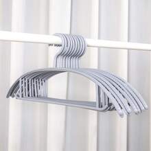 20pcs/10pcs No-Slip Thicken PP Clothes Non-Marking Hangers For Home Bedroom Bathroom Wardrobe, Wide Heavy Duty Clothing Rack