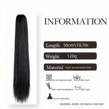 Long Straight Synthetic Claw Clip Ponytail Extension - High Temperature Fiber Hair Piece With Easy Claw Clip Attachment For Women US