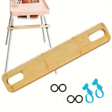 1 pièce Repose-pieds en bambou pour chaise haute avec sangles réglables - Repose-pieds en bois convenant pour une utilisation avec les accessoires de chaise haute Antilop