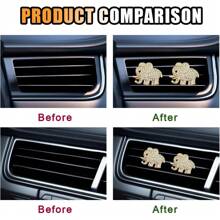 2 stuks Auto Diamond Elephant Auto Airconditioning Outlet Clip Decoratieve Auto Luchtrooster Clip Charm, Bling Auto Accessoires, Auto Interieur Decoratie Charm, Leuke Auto Decor