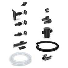 Prosperplast Regenton van glad kunststof, 210 liter, kleur antraciet, 75,3 (lengte) x 75,3 (breedte) x 86,5 (hoogte) cm + accessoireset icanset7. Gratis verzending 24/72u.