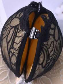 3件/(1条蕾丝加厚掌心+2条透明肩带)双肩带聚拢胸贴加厚3CM掌心透气杯/聚拢露背透气内衣隐形胸贴性感女婚纱 - 查看 9