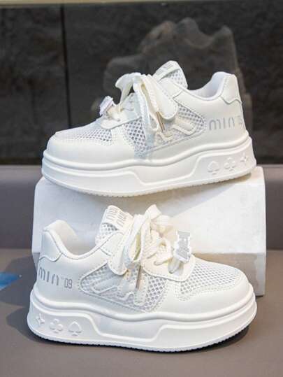 Children's Fashion Sneakers, Small White Shoes, Suitable For All Seasons, Campus Style, Soft & Comfortable, Breathable Small White Shoes