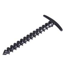 12 件露营帐篷钉、沙滩帐篷塑料桩、帐篷桩木槌、帐篷桩拆除器、3 件套锯齿户外地桩、防风钉和锤子 - 彩色 - 查看 17