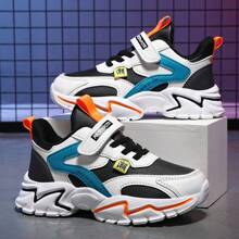 Kids' Autumn/Winter Casual Chunky Sneakers, Adjustable Hook & Loop Closure, Easy On/Off, Colorblocked, Thickened Non-Slip Sole, Campus/Student Sports Shoes Colorful Sneakers - Multicolor - View 2