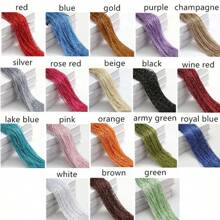 2M*1M String Curtain Panels Door Fly Screen Hanging Beaded Curtains Room Divider Net - 黑色 - 查看 6