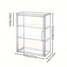 Acrylic Display Case For Collectibles Clear Display Case For Labubu Pop Figures Adjustable Display Case With Magnetic Door