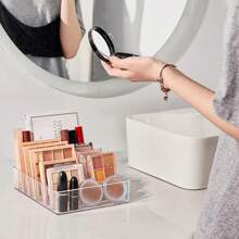 Makeup Storage Box, Suitable For Eyeshadow Palette Storage Box, 7-Segment Separation Makeup Palette Storage Box, For Dressing Table Drawer Countertop Modern Cosmetic Storage