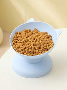 1pc Plastic Raised Pet Bowl, Non-Slip Tilted Cat/Small Dog Feeding Bowl, Comfortable Neck Design, Cute Home Use Pet Supplies - Multicolor - View 18