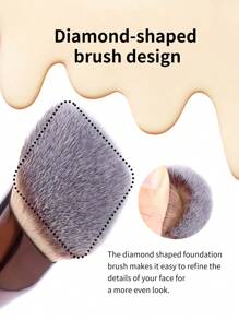 MAANGE 3pcs Makeup Brush Set, Including Foundation Brush, Concealer Brush, Highlighter Brush, Eyeshadow Brush And Other Cosmetic Tools,Giveaways,Professional Makeup Brushes,Complete Makeup Set - Coffee Brown - View 7