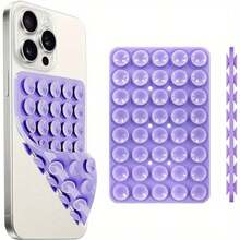 Custodia per telefono in silicone con presa forte e supporto a ventosa a doppia faccia - supporto per selfie e video senza mani, accessori per cellulari compatibili con , Android, idea regalo per compleanni, famiglia, amici