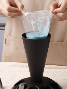 1 pieza Soporte de rack para bolsas de tuberías de varios colores (negro/rojo/gris/azul/todo amarillo), organizador de herramientas de cocina y repostería para boquillas, soporte de exhibición para bolsas de tubería y boquillas