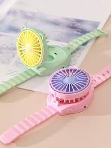 AOYI 带腕带的迷你电池风扇，小型便携式个人风扇，适合海滩配件，手表形旅行风扇，适合儿童男孩女孩室内室外，不含电池 - 彩色 - 查看 9