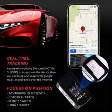 Mini GPS Tracker For Vehicles No Monthly Fee - Real-Time Wireless Hidden GPS Trackers Device For Car With Smart Phone App