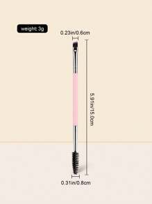 1支/3支/5支/10支装双头眼影刷、睫毛刷、化妆刷、美妆工具、便携旅行装化妆品刷、眉刷、眼影刷、螺旋刷、睫毛刷 - 粉色 - 查看 11