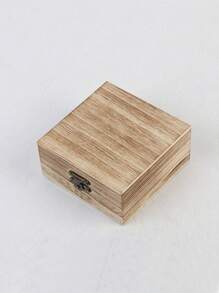 1pc Wooden Storage Box, Flip Cover Paulownia Wood Box, Simple Jewelry Box, Desktop Organizer Box, Tea Caddy, Wooden Box, Wooden Storage Box With Drawer, Gift Box, Suitable For Jewelry, Art Crafts, DIY Hobbies And Home Storage Sun Travel Cool Back To School - Multicolor - View 5