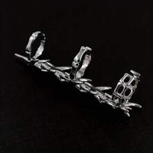 Unusual Large Solid Gothic Steampunk Jointed Skeletal Claw Full Finger Ring - Multicolor - View 9