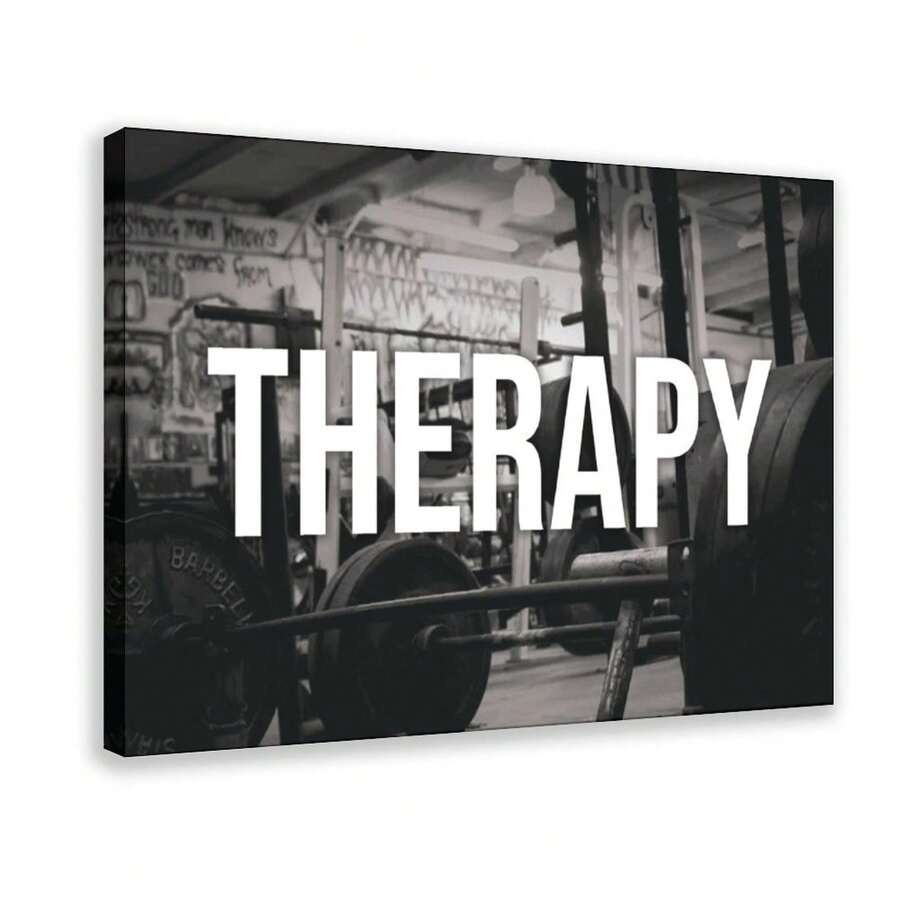 Fitness Inspiration Sports Poster - Wooden Frame Canvas Painting 1 Piece (3) Thickness 2.25cm / 1inch , Home Gift Decoration, Room Decoration Aesthetics, Wall Decoration Art, Perfect Gift, Autumn Winter Wall Decoration, Living Room Decoration, Bedroom Decoration, Kitchen Decoration, Entrance Decoration, Bathroom Decoration, Direct Wall Painting, High-Quality Wall Painting Poster - Màu xám đen - Xem 1