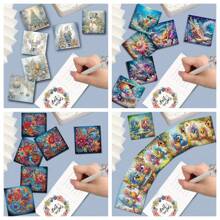 1pc Diamond Painting DIY Natural Landscape Themed Diamond Painting Card Kit - Partially Drilled DIY Diamond Painting, Suitable For Writing Letters, Love Letters, And Blessings