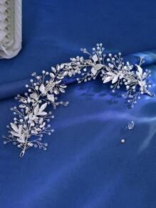 1 Piece Elegant Bride's Diamond Inlaid Shiny Hair Accessory, Suitable For Party Attire, Birthday Gift, Wedding