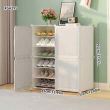 Multi-Tier High Capacity Dust-Proof Storage Shelf, Foldable Shoe Rack For Bedroom, Living Room, And Hallway, Suitable For Home Use