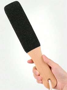 Lime à pieds - Côté double callosités et éliminateur de peau morte pour des pieds lisses, lime à pieds double face avec manche en bois