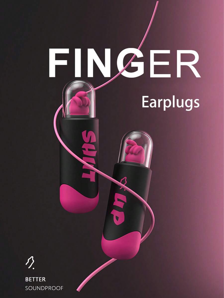 Soundproofing Middle Finger Earplugs Sleep Noise Prevention Dormitory Study Professional Silent Sleep Noise Reduction Sleep Artifact