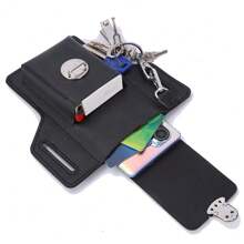 手机皮套袋 Molle 腰包 腰包 小型腰带 背包 便携包 卡包 跑步包 旅行露营包 户外运动 工作手机包 腰带 - 黑色 - 查看 7