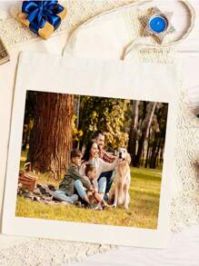 Borsa a tracolla in tela personalizzata con stampa grafica, borsa riutilizzabile alla moda unisex per la scuola
