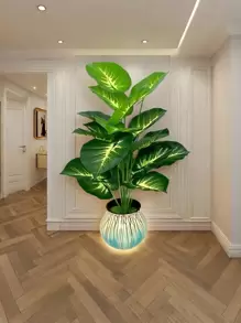 Set di 2 piante tropicali artificiali - Dieffenbachia e Palma Areca per decorazione di casa, ufficio, giardino - Perfetto per matrimoni, anniversari e festività - Uso interno/esterno, vasi non inclusi, decorazione per stanza, casa, cucina, matrimonio